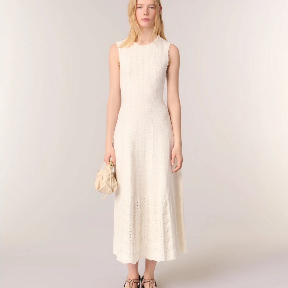 Maje pearls maxi Dress